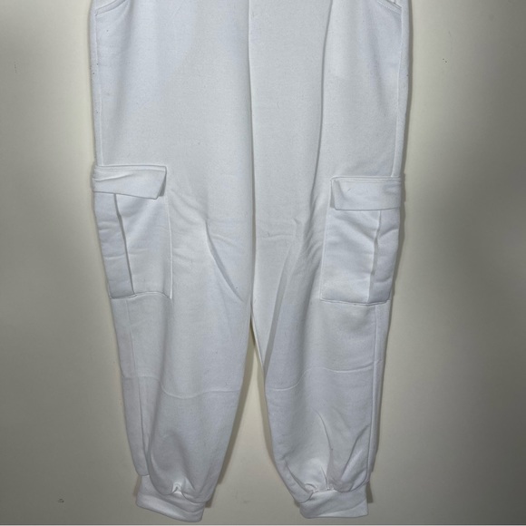 White Cargo Sweats - Picture 3 of 5